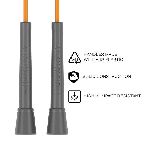 High Activity- Skipping Rope for Men and Women Jumping Rope With Adjustable Height Speed Skipping Rope for Exercise, Gym, Sports Fitness Adjustable Jump Rope (Autumn Orange) - Image 4