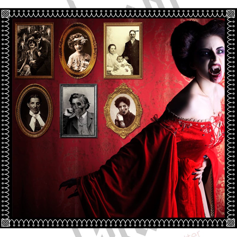 TaoBary 6 عبوات صور الهالوين 3D تغيير وجه الرعب بورتريهات مخيفة صور الهالوين المسكونة إطار صور مخيفة لزينة الجدران في المنزل قلعة المنزل المسكون زينة حفلات الهالوين - Image 4