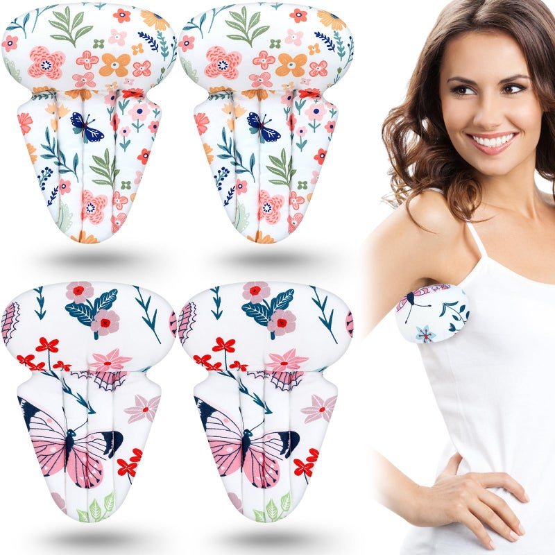 Juexica وسادة جويكسيكا 4 قطع لليمفيديما تحت الإبط لعملية استئصال الثدي قطنية للتعافي بعد جراحة الثدي وسادة للراحة أثناء النوم لتخفيف الألم تحت الإبط