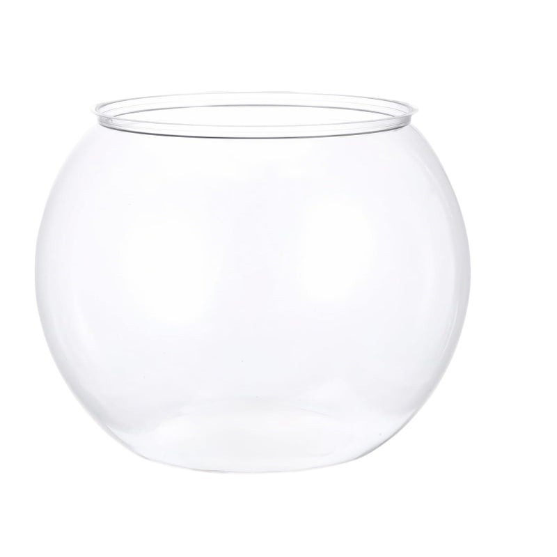 Small Clear Glass Fish Bowl Shatter Resistant Aquarium Container Easy Cleaning Table Centerpiece - Image 2