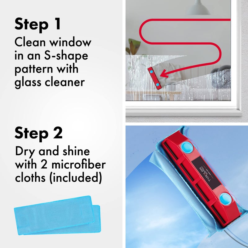 Tyroler Bright Tools The Glider D-2 Magnetic Window Cleaner for Double Glazed Windows. Fit to 0.3in - 0.7in Window Thickness. Glass Cleaner - Image 3