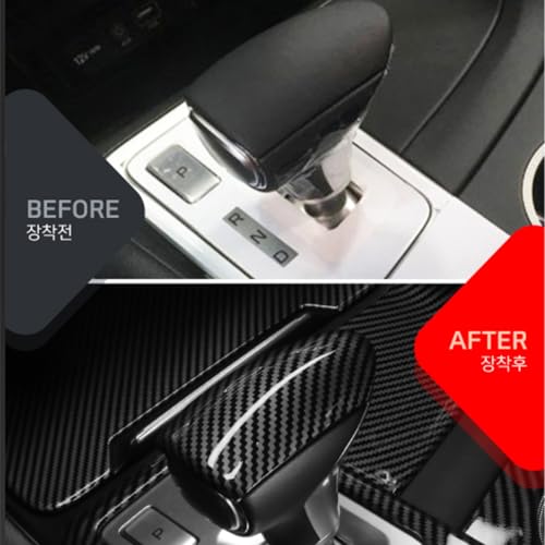 Amzcar Gear Shift Knob Cover Knob Gear Stick Protector Car Shifter Cover Compatible with Genesis G70 2017-2022 Genesis G80 2015-2023 Accessories(Carbon Fiber Style) - Image 5