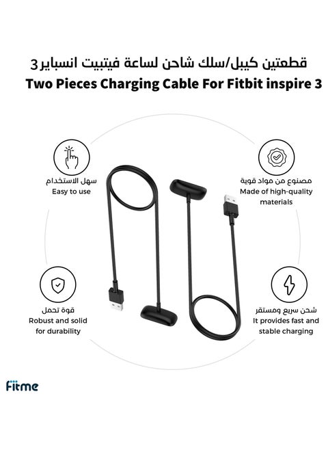 2 Piece Charging Cable for Fitbit inspire 3