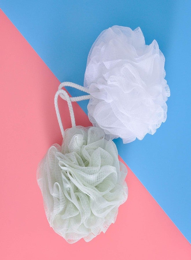 LISSOMPLUME Mesh Pouf Bath Sponge Exfoliating Shower Ball Pom Cleaning Accessory Green Color - Image 5