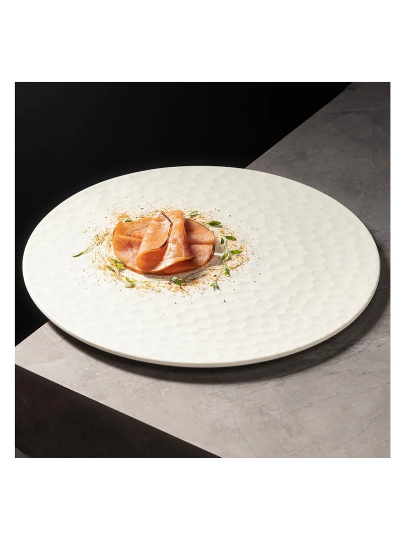 MAAC HOME MAAC Home Concrete Style Plate with Moon Design| Elegant Durable and Classic design Perfect for Family Everyday Use, and Family Get- Together, Restaurant, Banquet and More (Moonlight Style, 4)  - Image 1