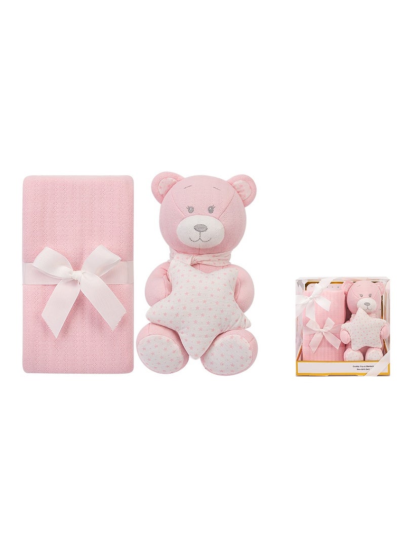 Lyra Cuddly Toy and Blanket Gift Set For Newborn 100 X 75 cm - Pink  Bear - pzsku/Z8BC311EA2D61599F4676Z/45/_/1740404214/b9cb5251-1d5c-4299-9e97-bf03f5463186