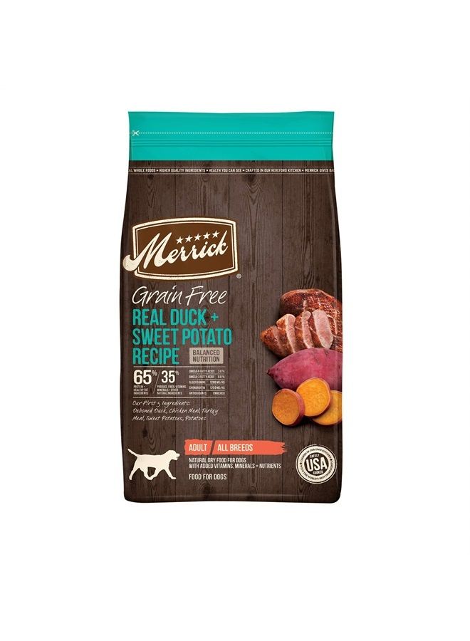 Merrick Grain Free Dry Dog Food Real Duck & Sweet Potato Recipe - 22 lb Bag - Image 1