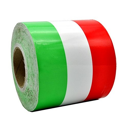 fangfei Italian Flag Color Stripes Decal Sticker for BMW Hood Front Rear Bumpers Side Fenders - 6x100in - Image 2