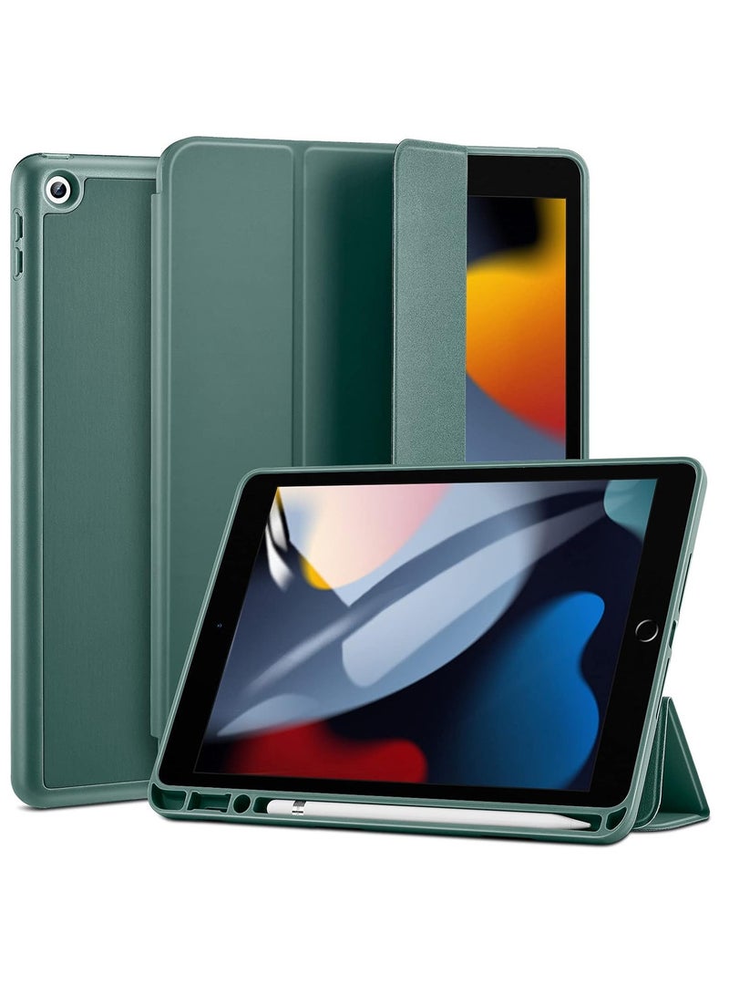 DUSALA iPad 9th 8th 7th Generation case 2021 2020 2019 iPad 10.2-Inch Case with Pencil Holder Sleep Wake Slim Soft TPU Back Smart Magnetic Stand Protective Cover Cases - Image 1