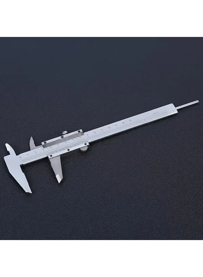 Silvery Stainless Steel Vernier Caliper High Accuracy Measuring Tool for DIY Woodworking - Image 2
