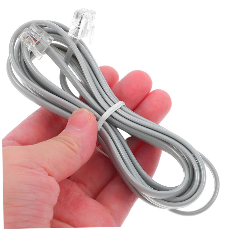 10Pcs White PVC Telephone Cord Extension Cable for Office Hotel Fax Machine - Image 5