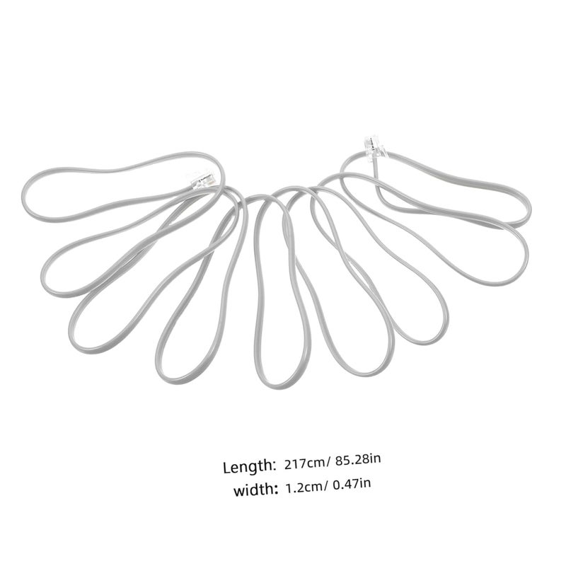 10Pcs White PVC Telephone Cord Extension Cable for Office Hotel Fax Machine - Image 3