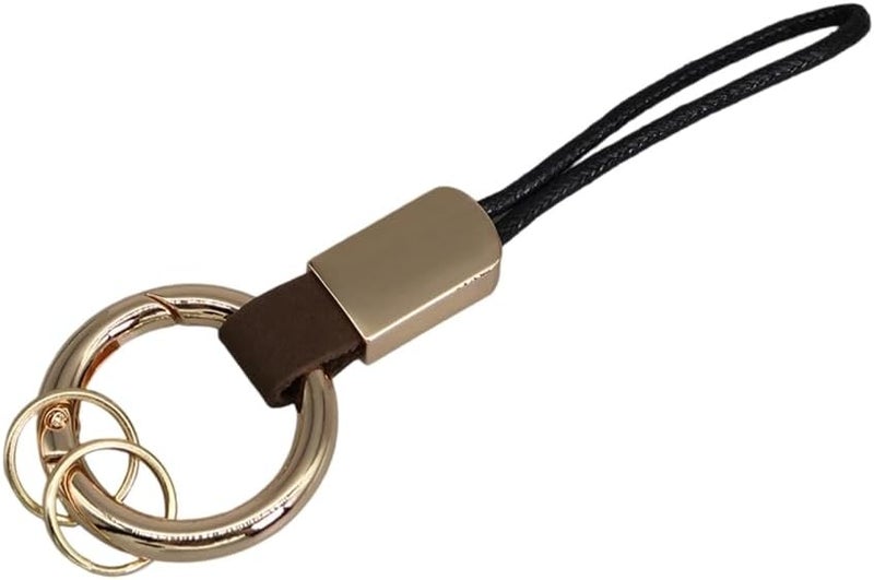 Simulated Leather Keychain With And Adjustable Wrist Strap Trendy Holder For Car Keys Organization - Image 4