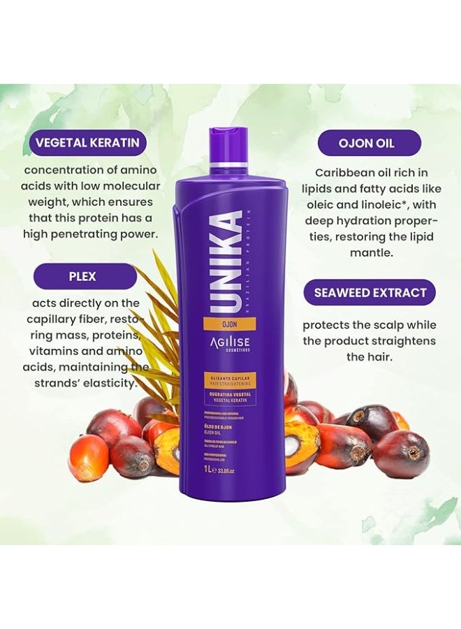 AGILISE COSMETICOS Agilise - Unika Ojon Straightening Treatment - 1 Liter / 33.8oz - Image 4