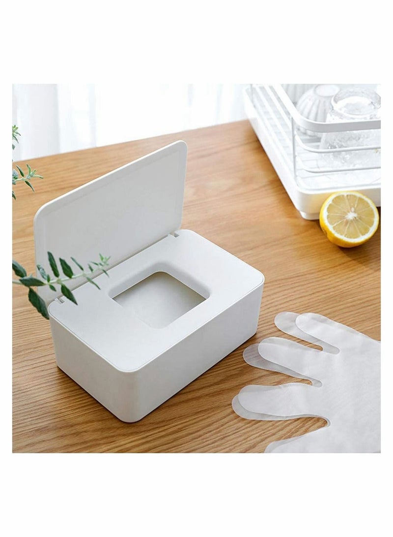 Y&D Tissue Holder, Disposable Mask Storage Box Dust-proof Flip Cover Wet Case with Lid Portable for Home Work Outdoor  - Image 5