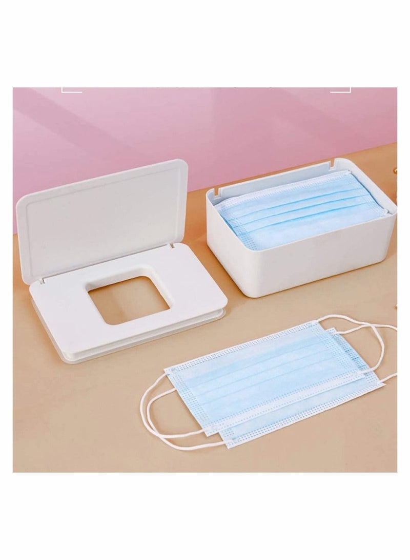 Y&D Tissue Holder, Disposable Mask Storage Box Dust-proof Flip Cover Wet Case with Lid Portable for Home Work Outdoor  - Image 4