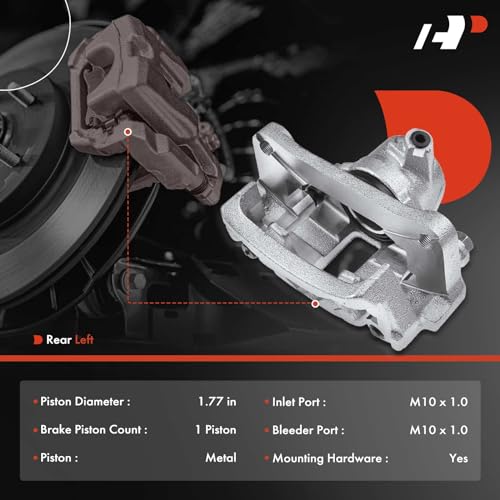 A-Premium Disc Brake Caliper Assembly with Bracket Compatible with Select Toyota Models - 4Runner 2003-2009, FJ Cruiser 2007-2014 - Rear Left Driver Side - Image 2