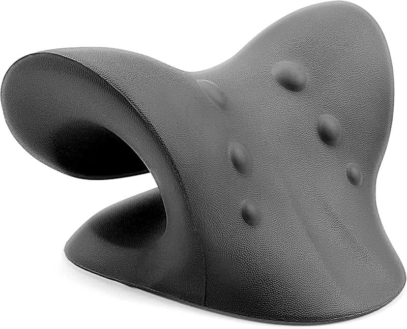 RESTCLOUD Neck and Shoulder Relaxer, Cervical Traction Device for TMJ Pain Relief and Cervical Spine Alignment, Chiropractic Pillow, Neck Stretcher (Black) - Image 5