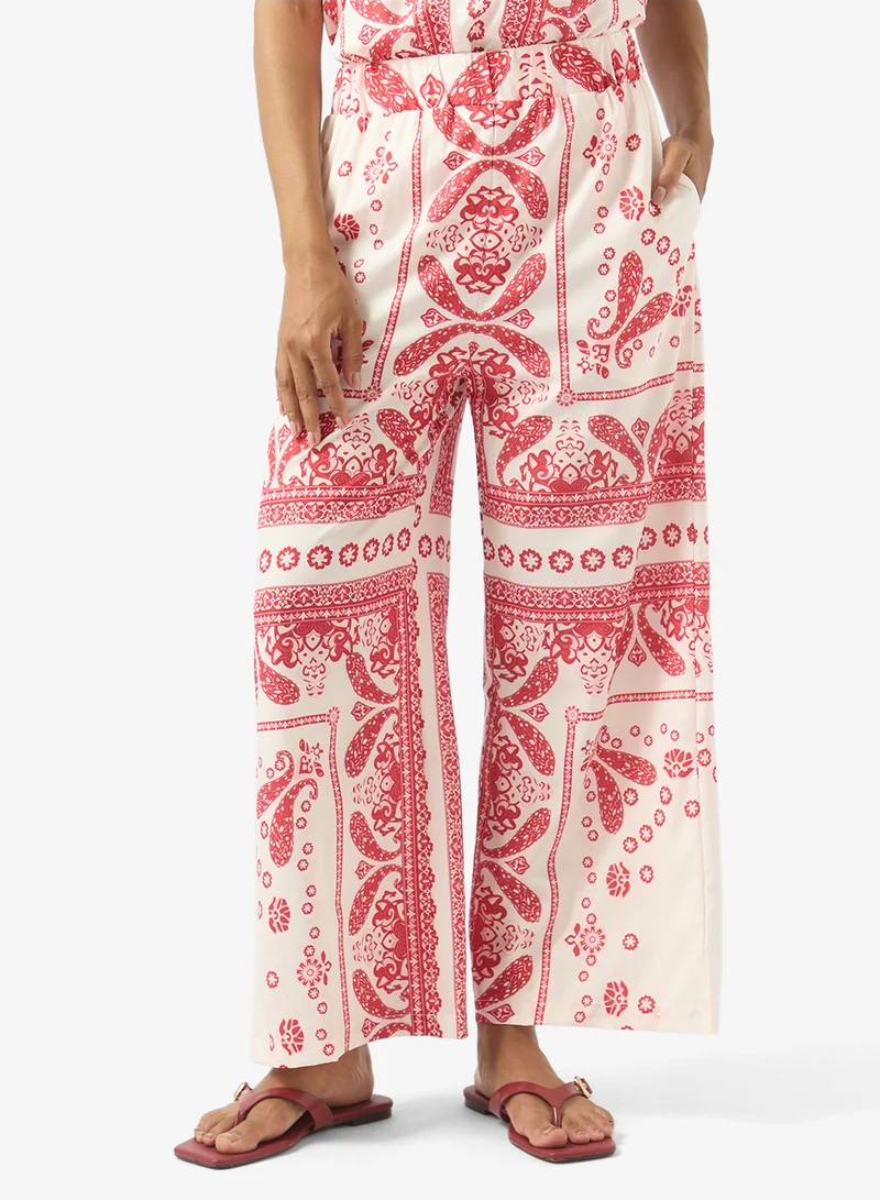 Soleira  Monochrome Print Top & Pant Set for Women | Best Price UAE