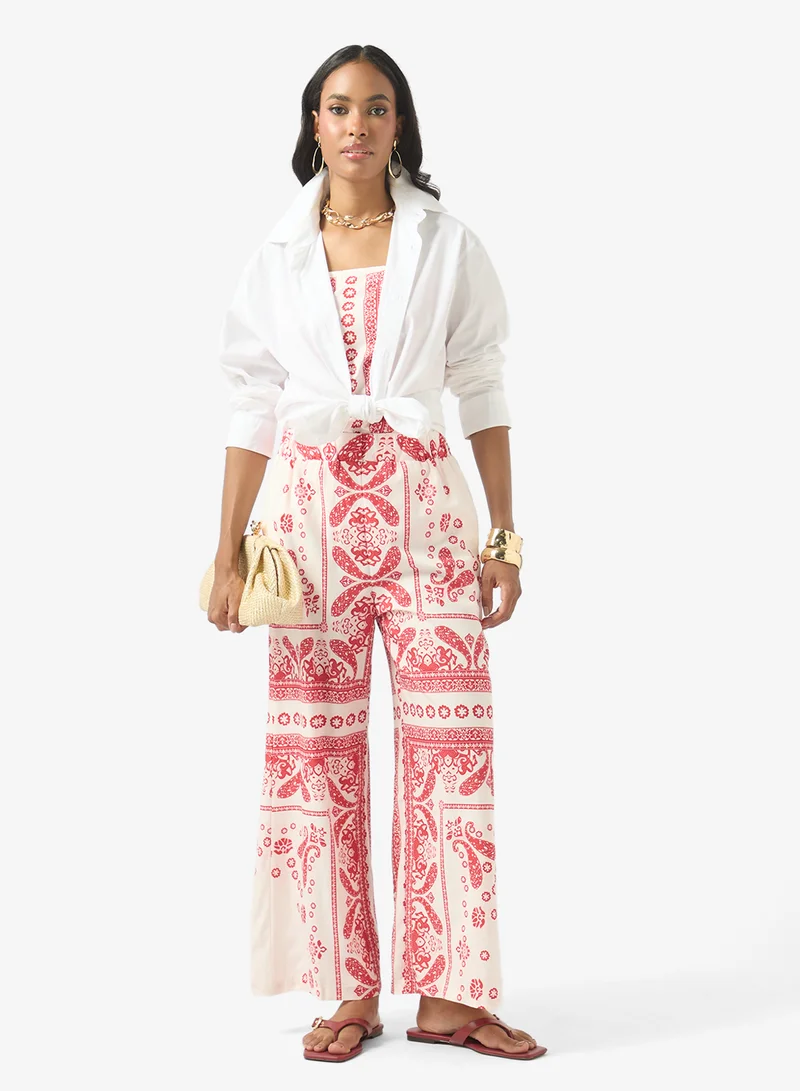 Soleira  Monochrome Print Top & Pant Set for Women | Best Price UAE