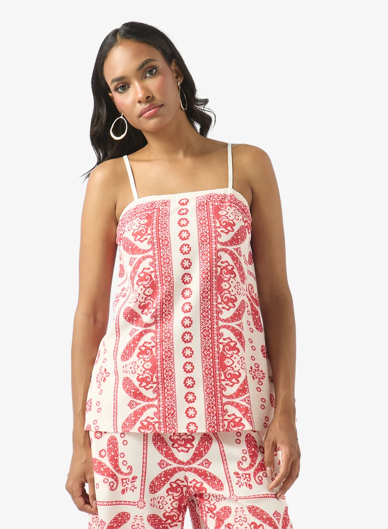 Soleira  Monochrome Print Top & Pant Set for Women | Best Price UAE