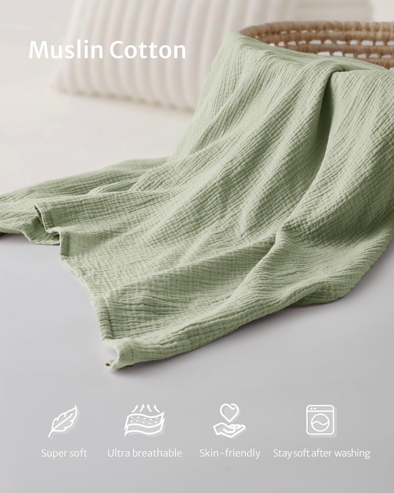Blissful Diary Muslin Nursing Cover for Breastfeeding, Breathable Breastfeeding Cover up with Arch Neckline for Women, Nursing Apron(Sage Green) - Image 2