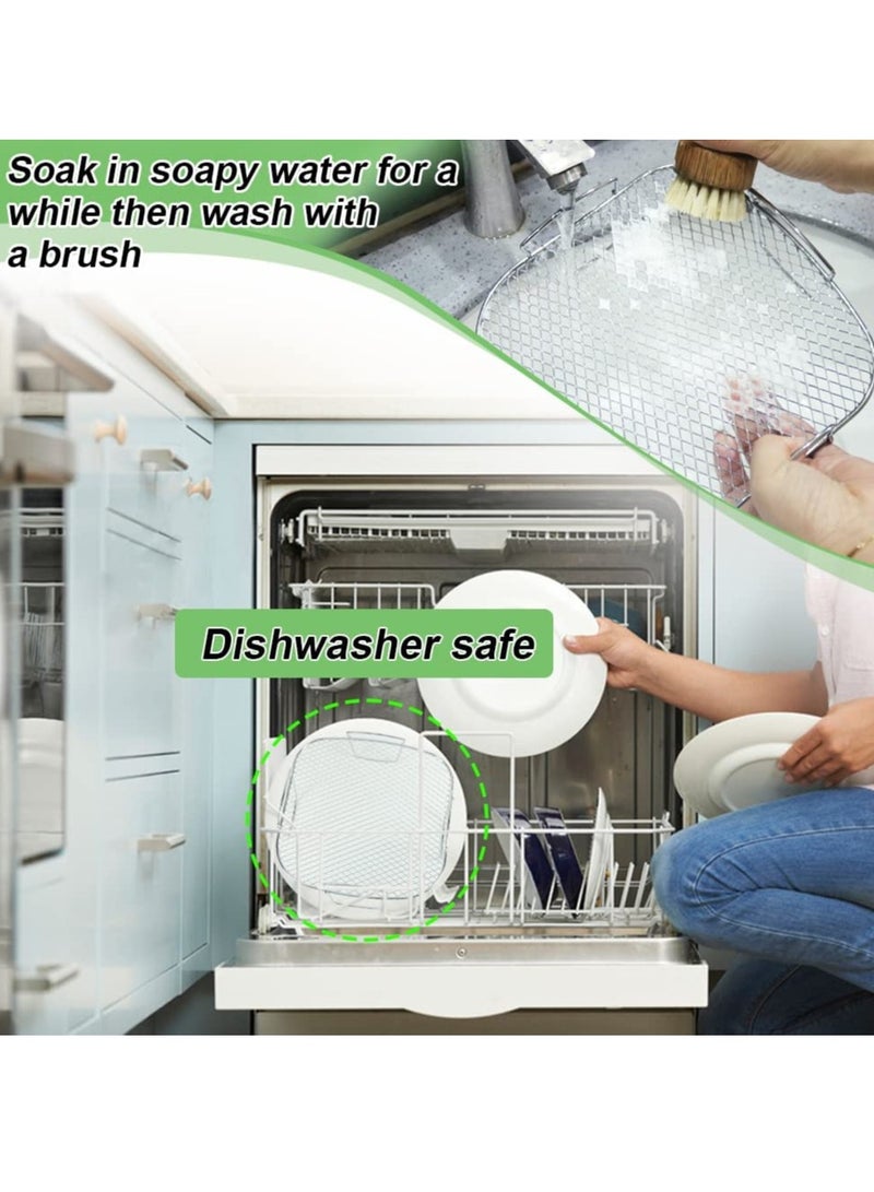 Excefore 8 inch Air Fryer Rack Square Stainless Steel Dehydrator Rack Air Fryer Basket Tray Air Fryer Accessories Dishwasher Safe Fit for Oven Compatible with Most Air Fryer - Image 5