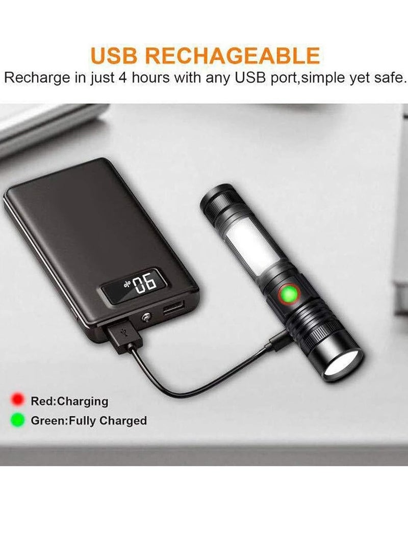 مصباح يدوي USB قابل لإعادة الشحن ، مصباح مغناطيسي صغير محمول ، مصباح يدوي يعمل كبوي - Image 5