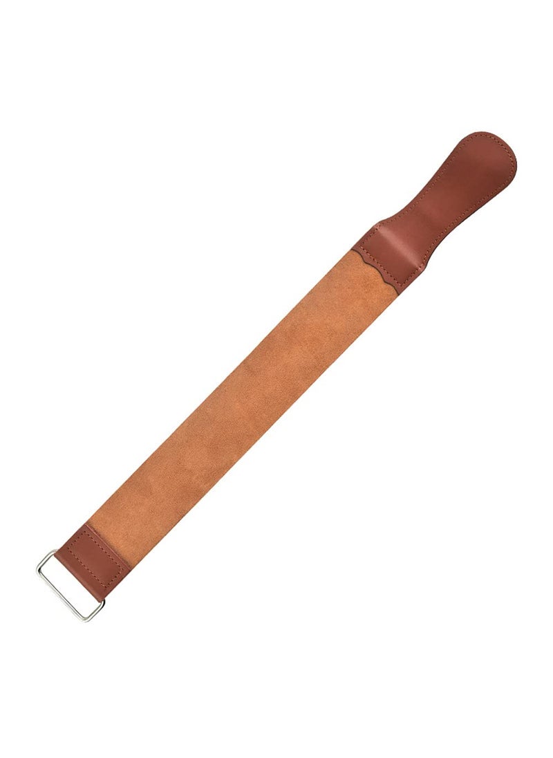 lasenersm 1 Piece Leather Razor Strop Straight Razor Strops Leather Strop Strap Leather Sharpening Strap Razor Shave Sharpener Sharpening Belt Barber Shop Accessories, Brown 