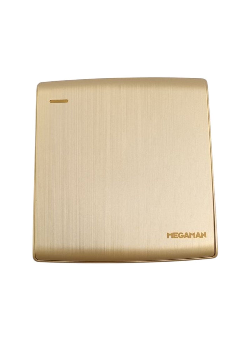Megaman Switch 1Gang 2Way - Gold - Image 1