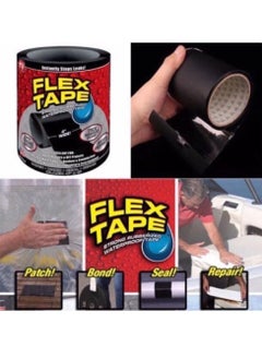 FLEX TAPE Instant Rubberized Water Proof Leakage Repair Adhesive Super Strong Sealing Flex Tape For Pipes holes cracks 4″ x 5′ Black 