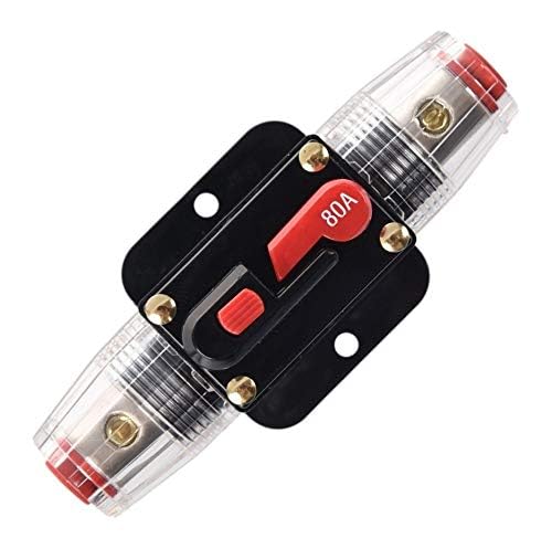 ANJOSHI Fuse Holders 80amp 20A 30A 40A 50A 60A 100A 150A Inline Circuit Breaker for Car Audio and Amps Overload Protection Reset Fuse Inverter 12V-24V DC Replace Fuses - Image 2