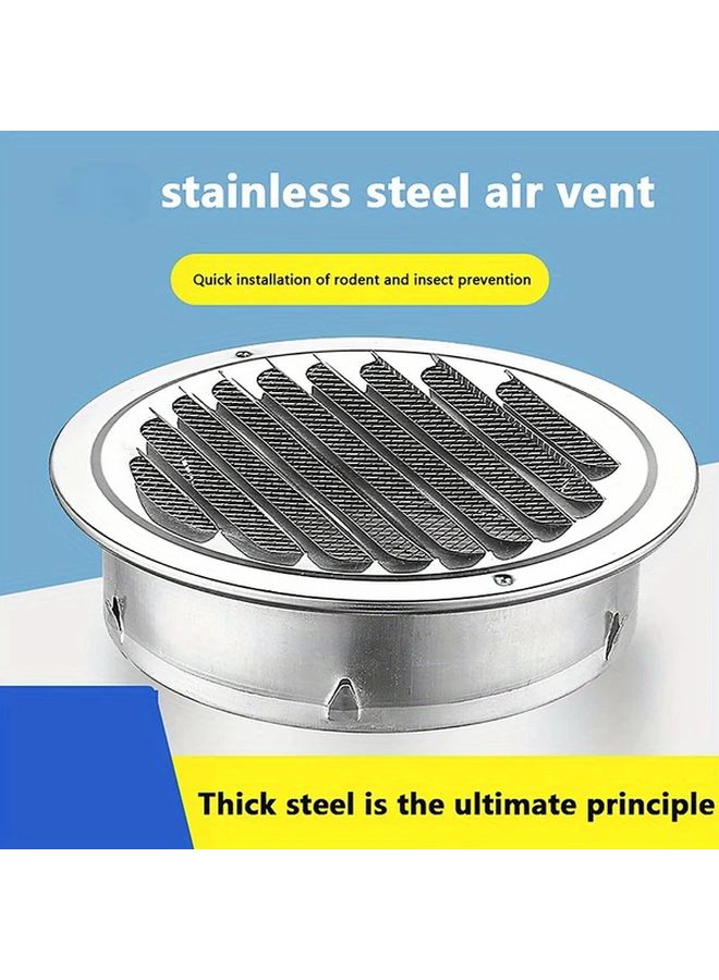 100mm Round Stainless Steel Air Vent Grille Corrosion Resistant Finish For Home Outdoor Use - Image 5