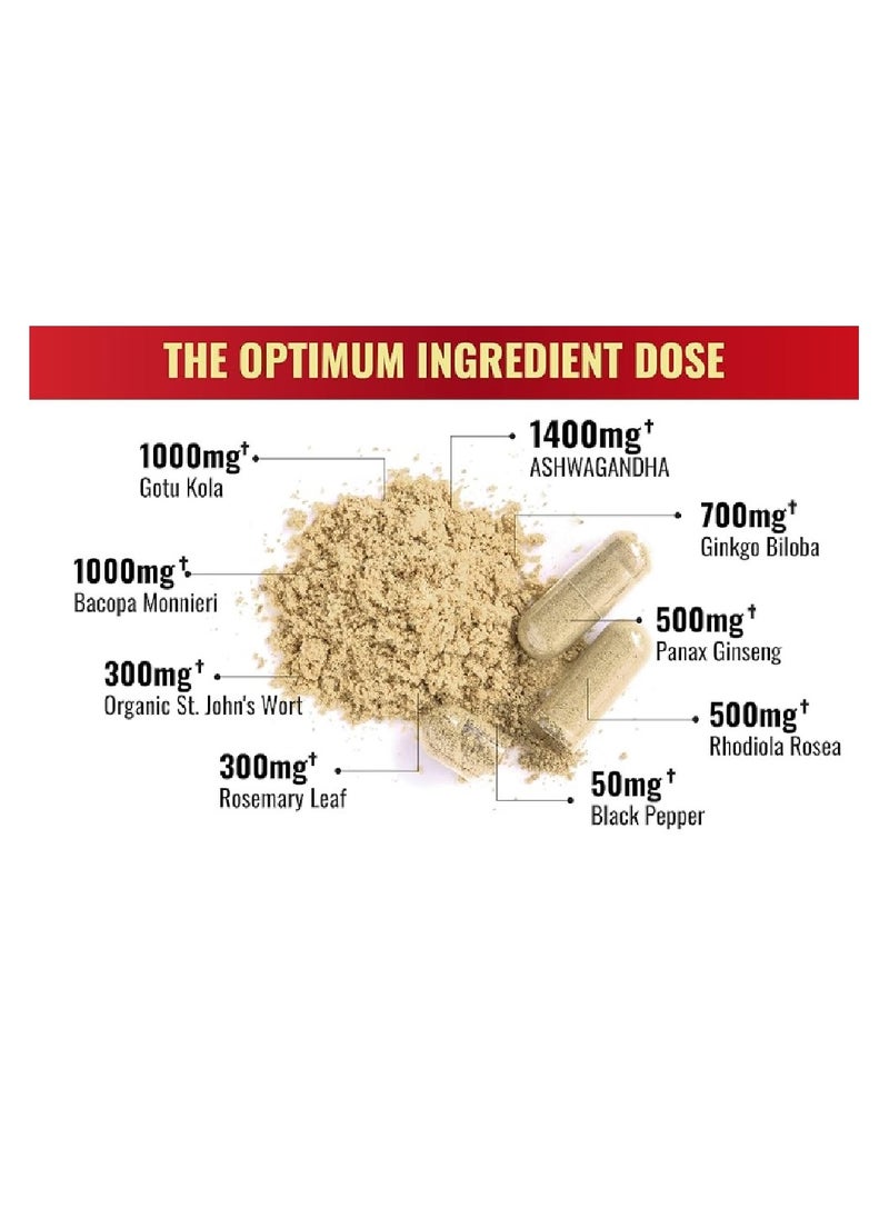 agobi - 9in1 Brain Support Supplement Made with 9 Natural Ingredients - 60 Capsules - Image 1