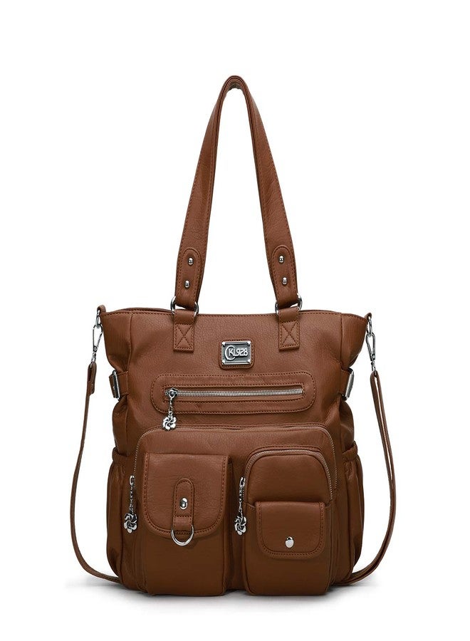 KL928 Large Brown Hobo Bag, Women's Classic Elegant Waterproof Crossbody Handbag, A-brown-2, L - Image 1
