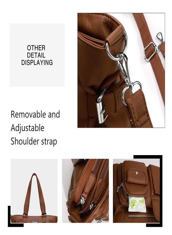 KL928 Large Brown Hobo Bag, Women's Classic Elegant Waterproof Crossbody Handbag, A-brown-2, L - Image 3