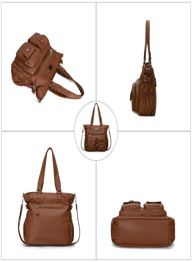 KL928 Large Brown Hobo Bag, Women's Classic Elegant Waterproof Crossbody Handbag, A-brown-2, L - Image 5