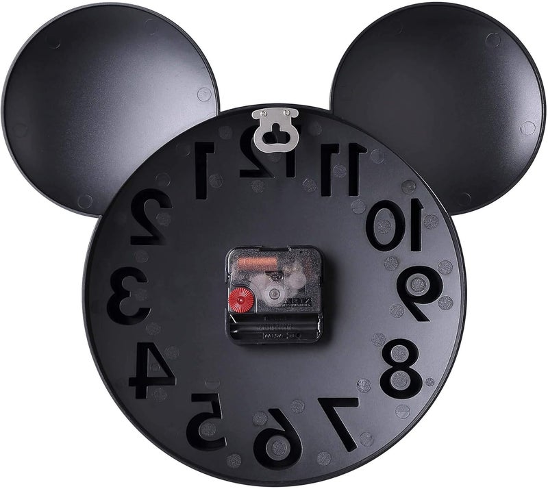 Meidi·Clock MEIDI CLOCK Modern Design Mickey Mouse Big Digit 3D Wall Clock Home Decor Decoration - Black - Image 2