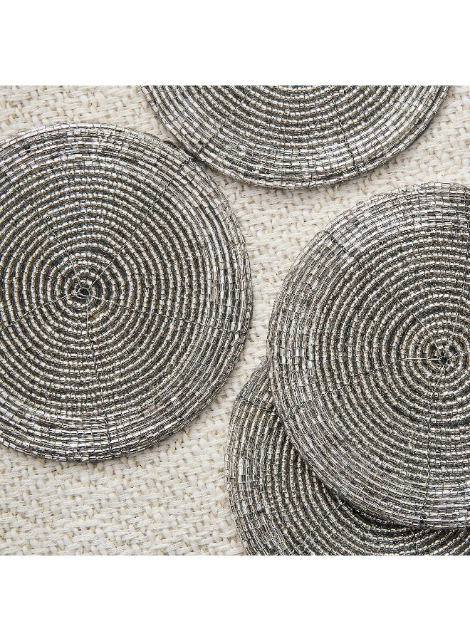 Home Box Blaze Beaded 4-Piece Coaster Set 10 X 10 Cm  - Image 4
