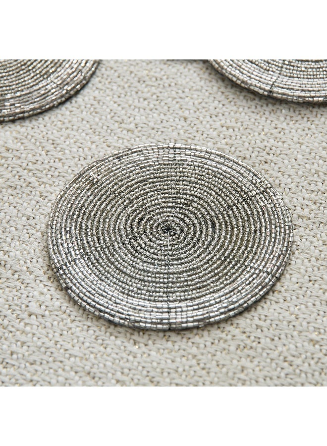 Home Box Blaze Beaded 4-Piece Coaster Set 10 X 10 Cm  - Image 3