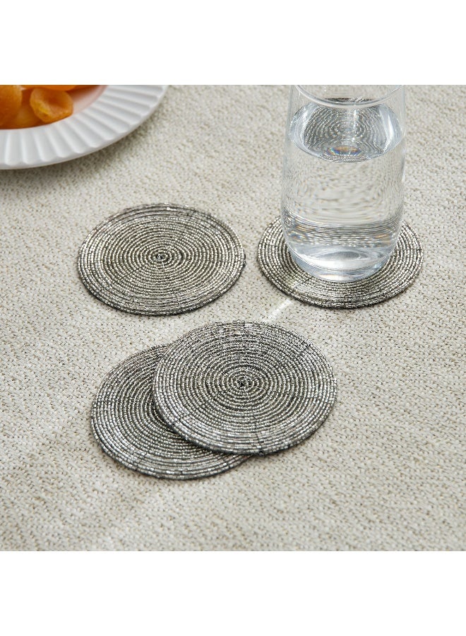 Home Box Blaze Beaded 4-Piece Coaster Set 10 X 10 Cm - Image 1