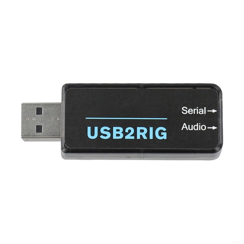 Compact USB Sound Card with PTT Control Audio Isolation for Ham Radio Transceivers Black ABS - Image 2