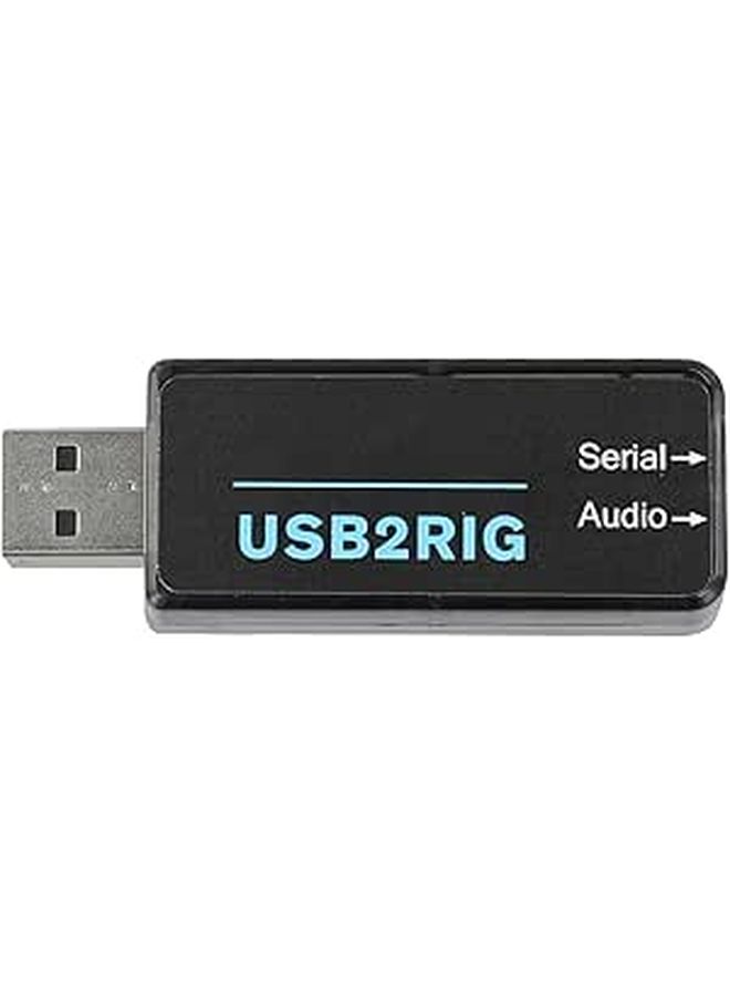 Compact USB Sound Card with PTT Control Audio Isolation for Ham Radio Transceivers Black ABS - Image 1
