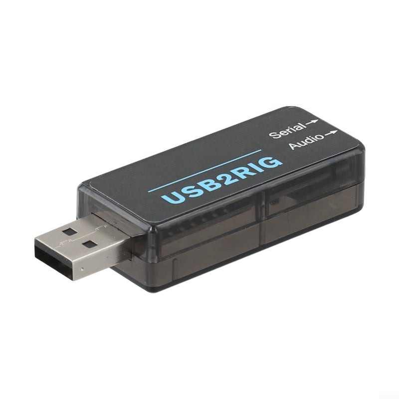 Compact USB Sound Card with PTT Control Audio Isolation for Ham Radio Transceivers Black ABS - Image 3