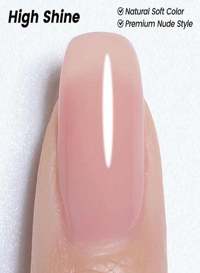 YTD Likomey Nude Gel Nail Polish,15ml Rose Pink Translucent Neutral Jelly Sheer Salon Home DIY Nails Art Manicure UV Nail Gel Varnish,LS05 - Image 4