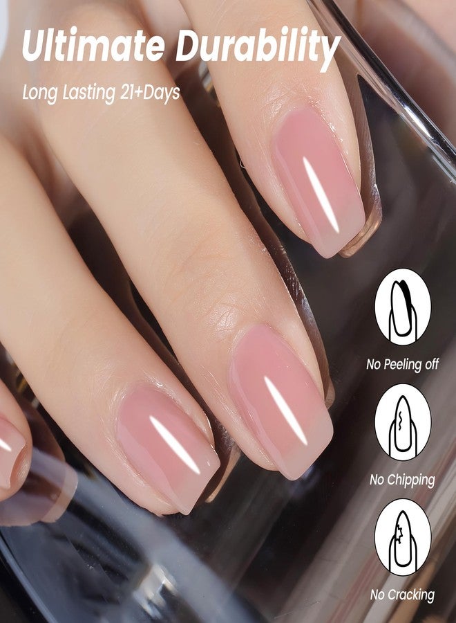 YTD Likomey Nude Gel Nail Polish,15ml Rose Pink Translucent Neutral Jelly Sheer Salon Home DIY Nails Art Manicure UV Nail Gel Varnish,LS05 - Image 2
