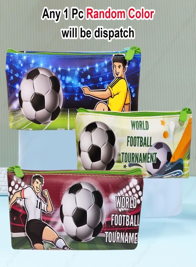 FunBlast Pouch for Kids & Adults - Football Print Pouch, Multipurpose Zipper Pouch for School, Travel, Cosmetic, Office, Stationary, Gadgets, Money Purpose, Handbag, Coin Purse (Random Print) - Image 4