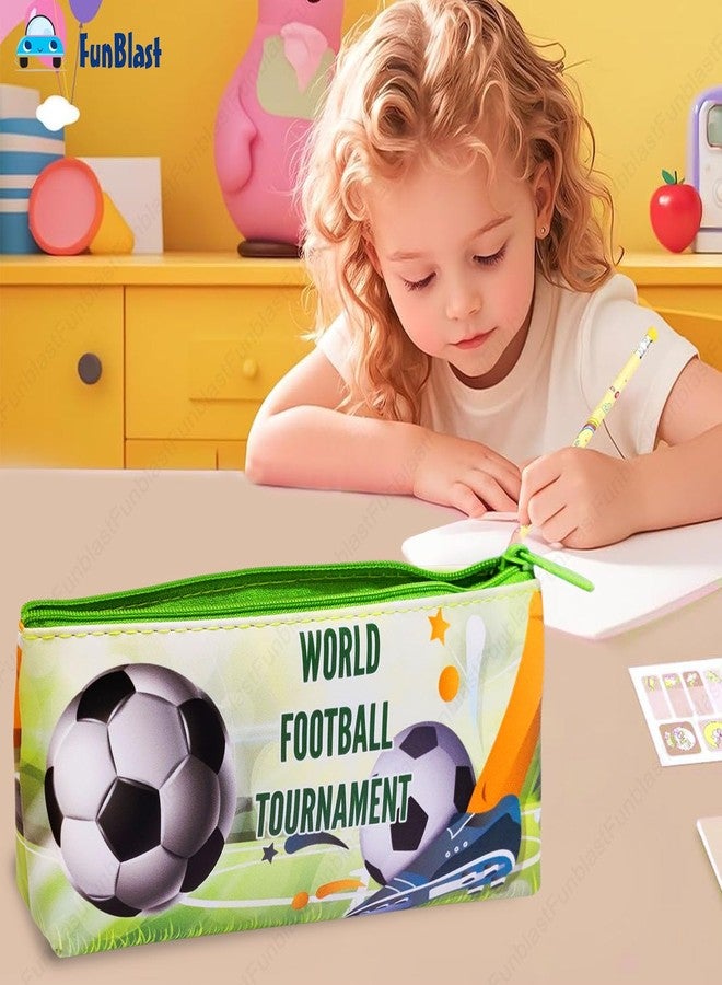 FunBlast Pouch for Kids & Adults - Football Print Pouch, Multipurpose Zipper Pouch for School, Travel, Cosmetic, Office, Stationary, Gadgets, Money Purpose, Handbag, Coin Purse (Random Print) - Image 5