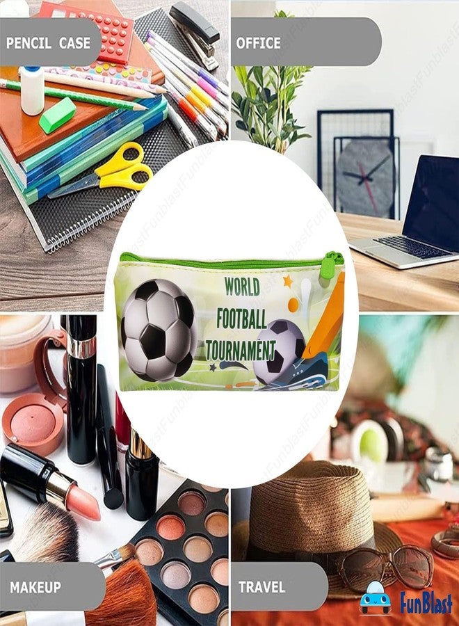 FunBlast Pouch for Kids & Adults - Football Print Pouch, Multipurpose Zipper Pouch for School, Travel, Cosmetic, Office, Stationary, Gadgets, Money Purpose, Handbag, Coin Purse (Random Print) - Image 2