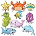 YiYou 9 Pcs Sea Animal Balloons Under The Sea Decorations Creature Shark Dolphin Whale Fish Crayfish Octopus Ocean Foil Balloons Under The for Ocean Theme Party Decorations - Image 3